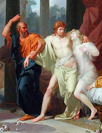 Baron Jean-Baptiste Regnault Socrate arrachant Alcibiade du sein de la Volupte